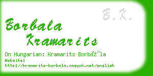 borbala kramarits business card